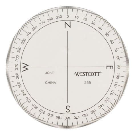 Compass Protractor Template