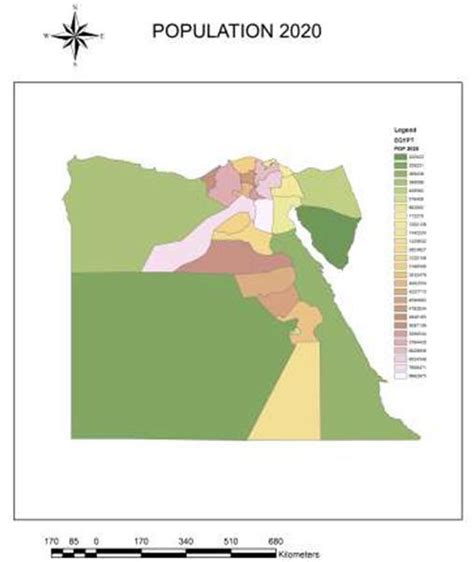 Population Map Of Egypt Governorates 2020 Download Scientific Diagram