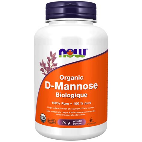 D Mannose Organic Powder Now Foods Canada