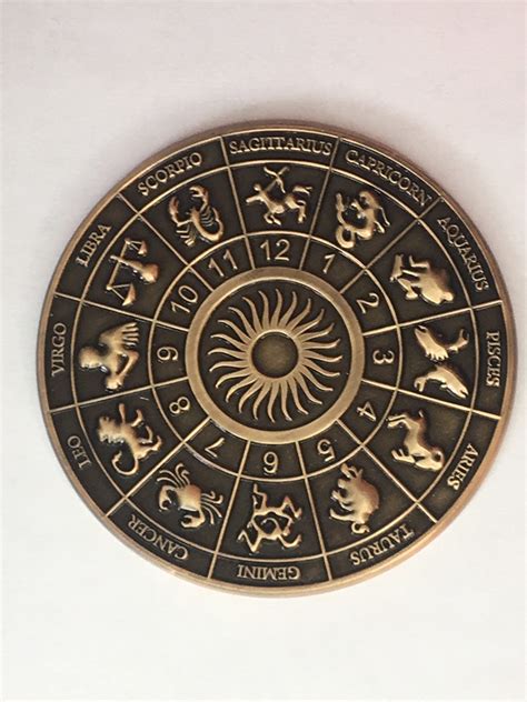 Zodiac Coin Antique Gold