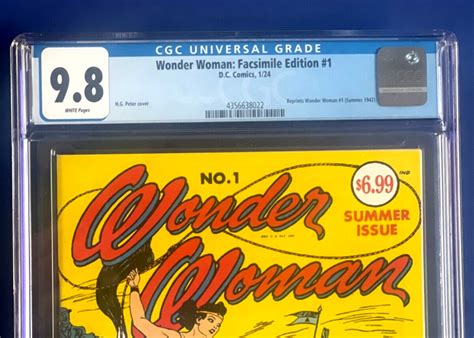 Wonder Woman 1 Facsimile Edition 2024 DC Reprint Comic Book CGC 9 8 EBay