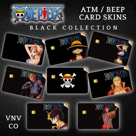 One Piece Atm Beep Card Skins Vinyl Black Collection Sticker Not