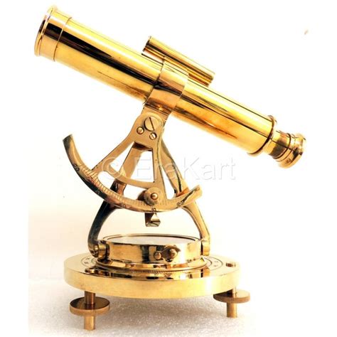 Brass Alidade Telescope Theodolite With Compass T