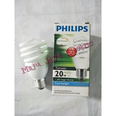 Jual Lampu Philips Tornado Ulir Spiral W Watt W Watt Putih Cool