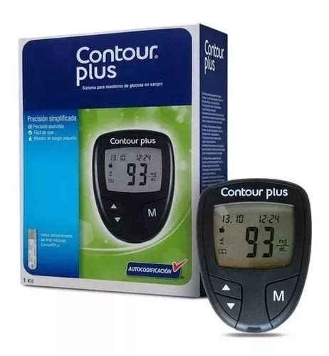 Contour Plus Medidor De Glucosa Kit Sellado Glucometro Color Negro