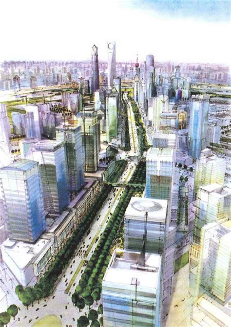 The Rendering For Century Avenue Design Source Shanghai Urban