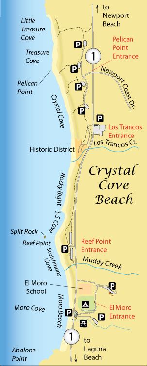 Crystal Cove Beach Cottages Map