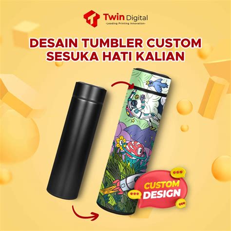 Cetak Desain Tumbler Custom Sesuka Hati Id