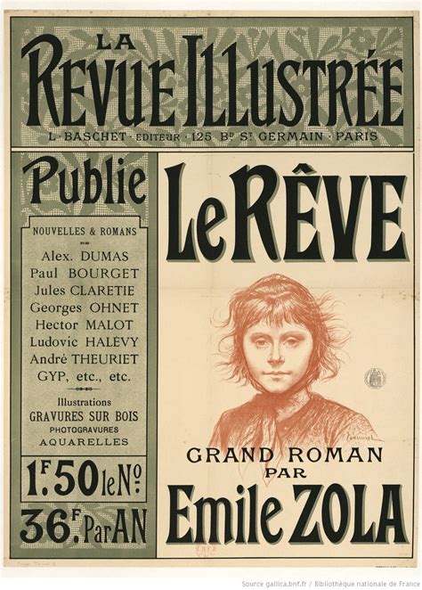 La Revue illustrée publie le Rêve grand roman par Emile Zola