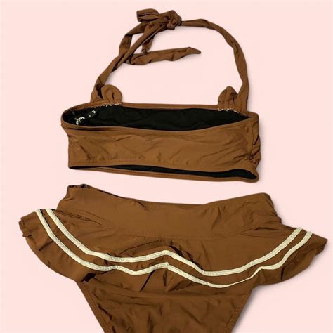 Brown Bear Print Bikini Set Never Been Worn No Tag Depop