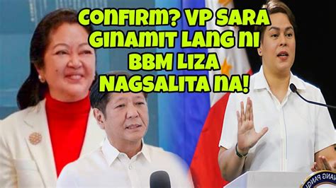 Liza Marcos Umamin Din VP Sara Ginamit Lang Ni BBM YouTube