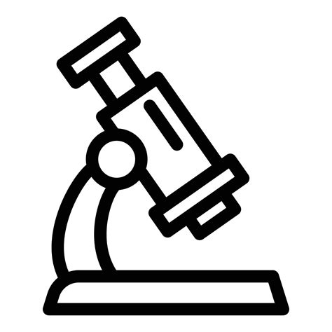 Medical Microscope Icon Outline Style Vector Art At Vecteezy