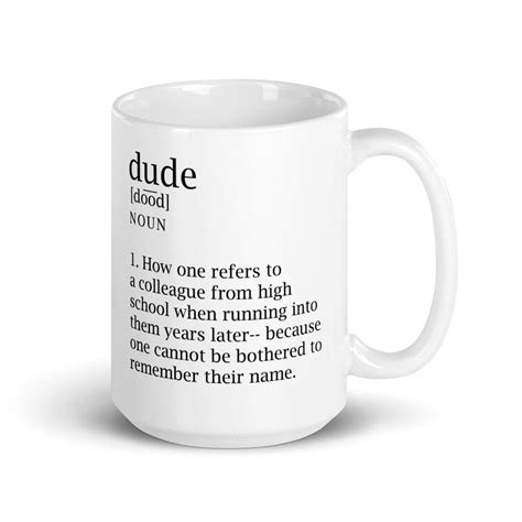 Definition Of Dude Mug Etsy