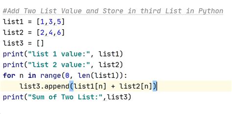 Addition Two List In Python Add Two Lists Element Into One List In