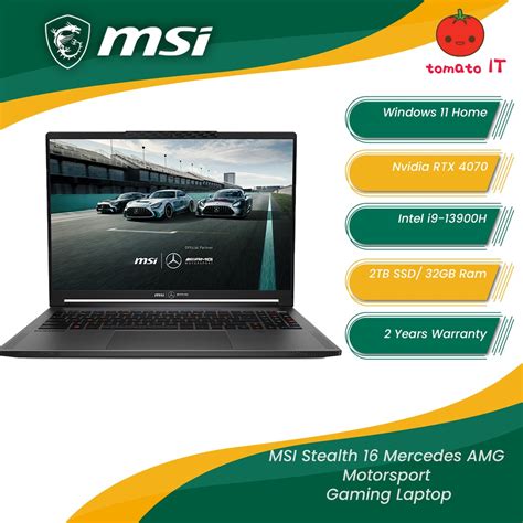 Msi Stealth Mercedes Amg Motorsport A Vg Uhd Oled I H