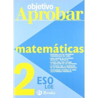 Libro Matem Ticas Eso Objetivo Aprobar Loe Castellano Material