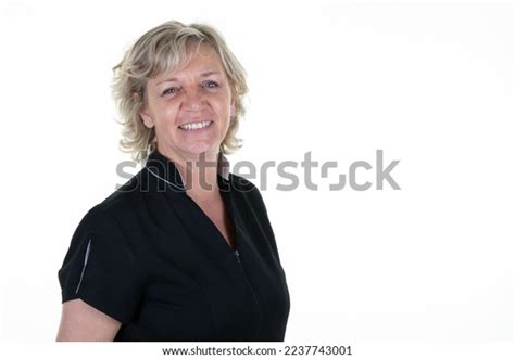 Middle Aged Sixties Older Blonde Woman Stock Photo Shutterstock