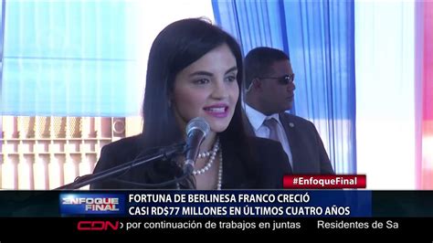 Fortuna De Berlinesa Franco Creci Casi Rd Millones En Ltimos