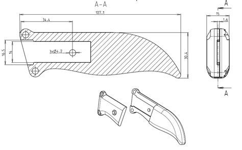 Knife handle by Muťák | Download free STL model | Printables.com