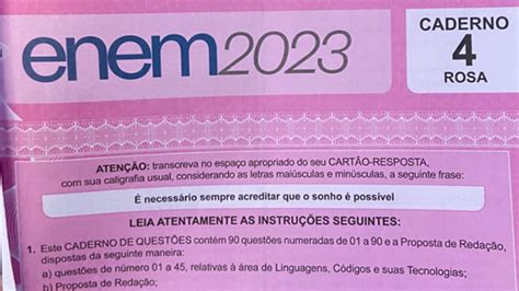 Gabarito Prova Rosa Enem 2023 Acesse A Correção Do Modelo