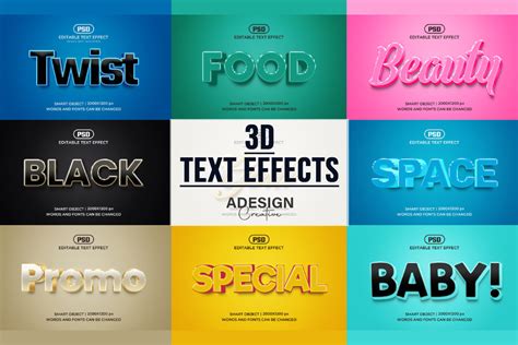 Photoshop Text Effect Bundle Bundle · Creative Fabrica