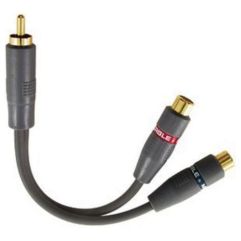 Monster Junior Audio Y Adapter Cable Male Rca Phono To Female Rca