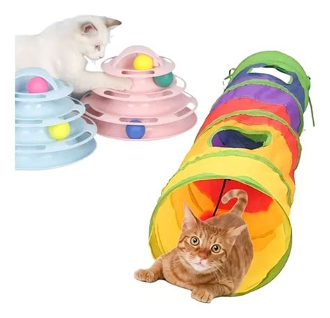 2 Brinquedo Para Gato Torre Tunel Labirinto Interativo Pet MercadoLivre