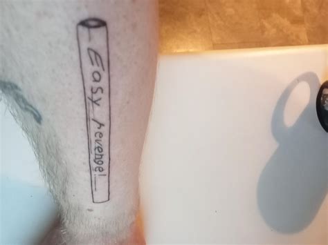 Got the easy revenge tattoo on my arm : r/ChainsawMan