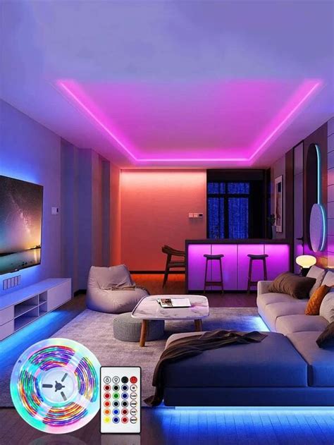 Pc Led M Rgb Led Remote Control Strip Light Shein Uk