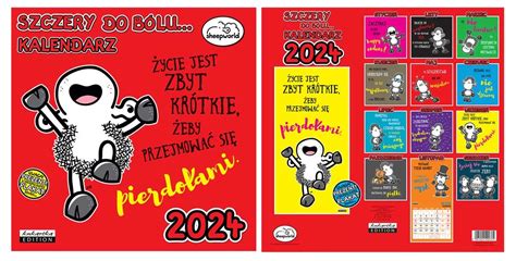 Kalendarz ścienny 2024 miesięczny Passion Cards Classic Q SHEEP SZCZERY