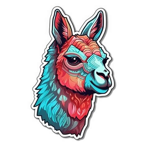 Premium Ai Image Lama Sticker Isolated Ai Generated