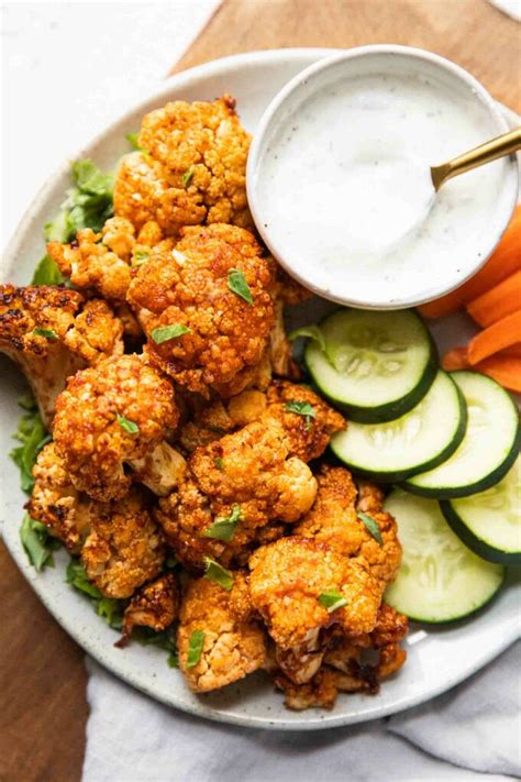 Air Fryer Buffalo Cauliflower Bites - Jar Of Lemons