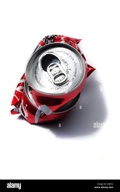 Crushed Coca Cola Can Stock Photo Alamy