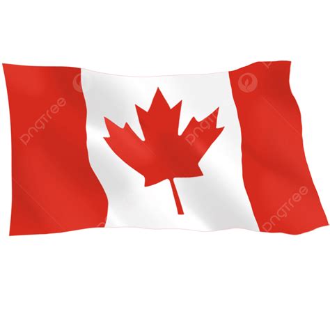 Bandera Ondeante Realista De Canadá PNG Bandera De Canada Bandera