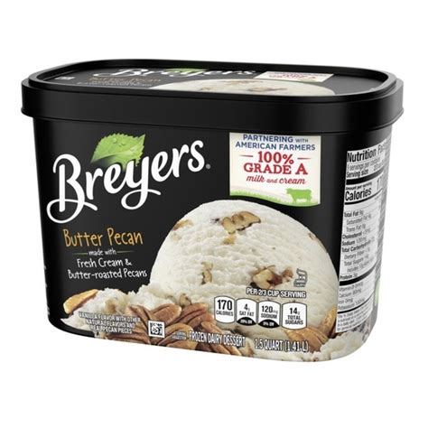 Breyers Frozen Dairy Dessert Butter Pecan 1 5 Qt From Publix Instacart