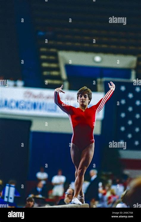 Mary Lou Retton Usa Competes At The Usa Olympic Gymnastic Trials