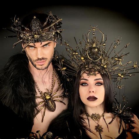 Spider Crowns For Couple Spider Queen And Spider King Dark Queen And