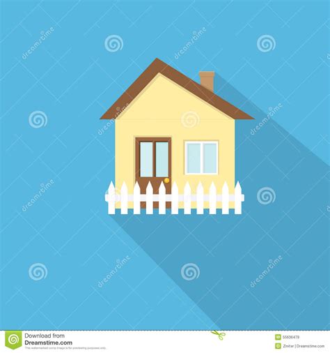 Flat Style House Icon Stock Vector Illustration Of Home 55636479