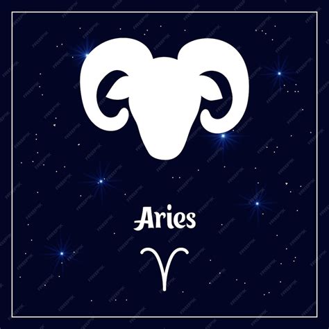 Aries Signo Astrológico Del Horóscopo Zodiaco En El Cielo Nocturno Con