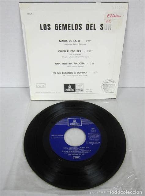 Los Gemelos Del Sur Maria De La O 3 Ep Comprar Discos Ep Vinilos Música Grupos