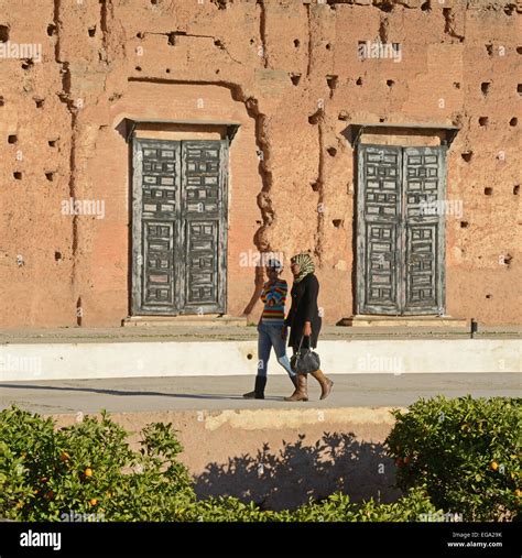 View Of The Ruined El Badi Palace Marrakech Morocco Stock Photo Alamy