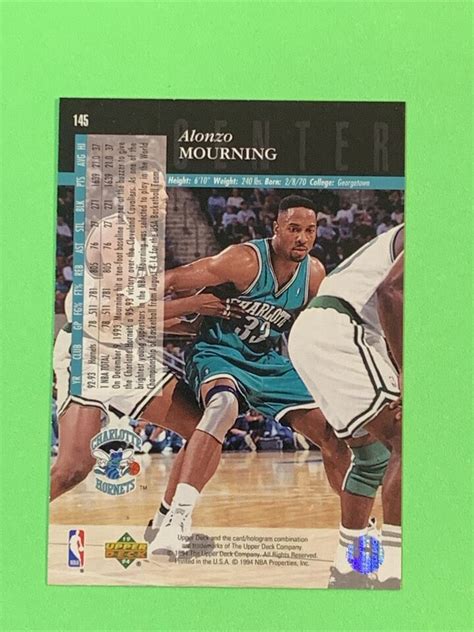 Upper Deck Alonzo Mourning Charlotte Hornets Ebay