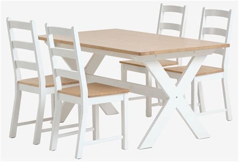 Vislinge L Table Natural Vislinge Chairs Natural Jysk