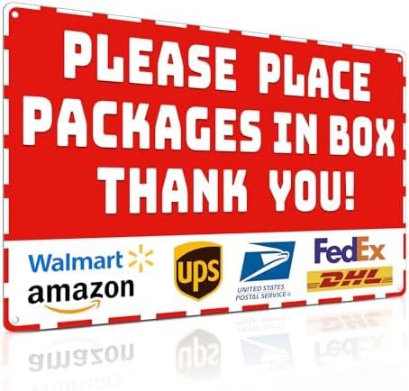 Amazon Piemow Please Place Packages In Box Thank You Aluminum