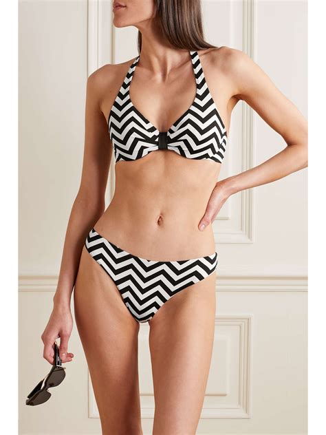 Max Mara Allegra Striped Stretch Bikini Top Net A Porter