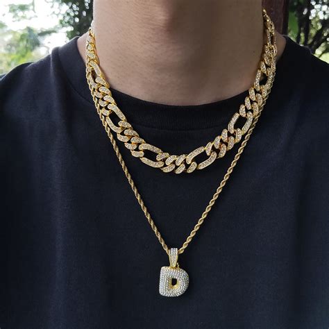 13mm Iced Figaro Cuban Link Chain Helloice