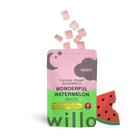 Willo Mg Thc Wonderful Watermelon Night Gummies Weedpedia