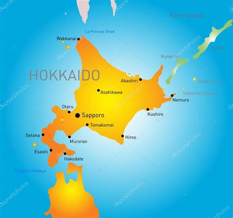 Hokkaido island — Stock Vector © olinchuk #52012403