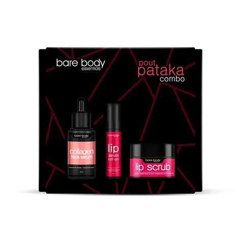 Buy Bare Body Essentials Pout Pataka Combo Collagen Serum 25ml Lip