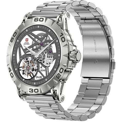 Buy Swiss Military SM-WCH-DOM2-M-SIL Dom 2 Smart Watch Silver Online in ...
